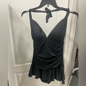 Chaps one piece, size 14, Black halter, tie top, bathing suit